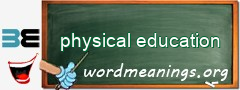 WordMeaning blackboard for physical education